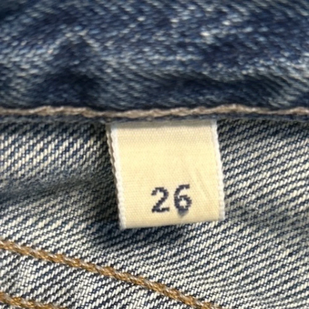 Citizens of Humanity Liya High Rise Studded Jeans Distressed Blue‎ Denim Women